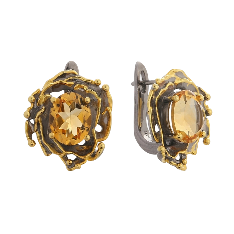 YE03635 925 Sterling Silber Critine Handgefertigter Ohrring