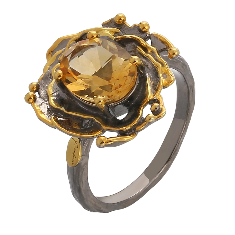 YR03635 925 Sterling Silber Critine Handgefertigter Ring