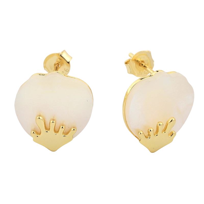 PLE07838 Ohrring aus 925er Sterlingsilber mit Perlmuttoptik