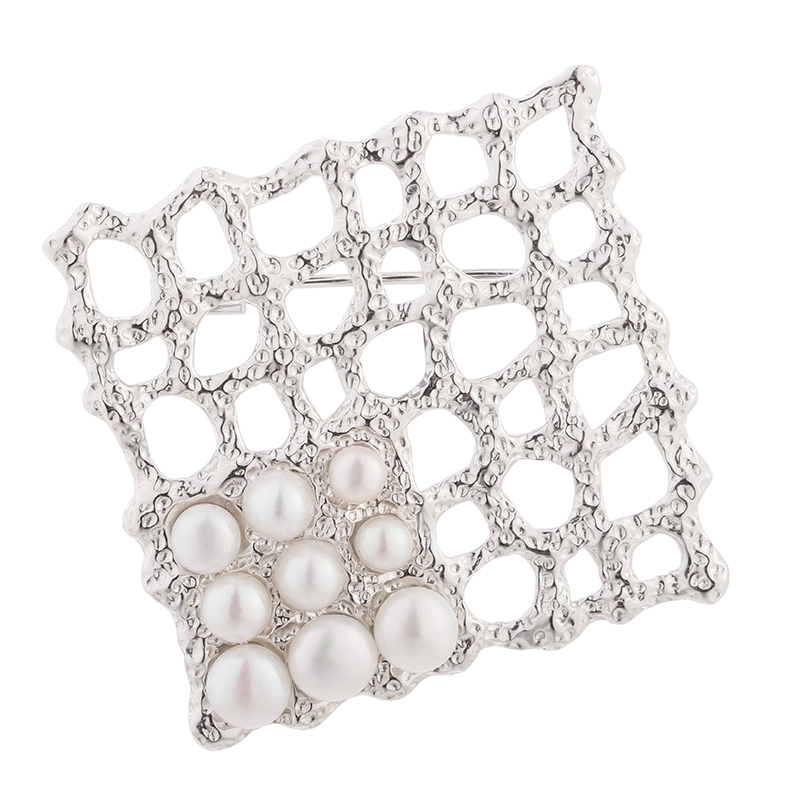 C00499 925 Sterling Silber Perlenbrosche